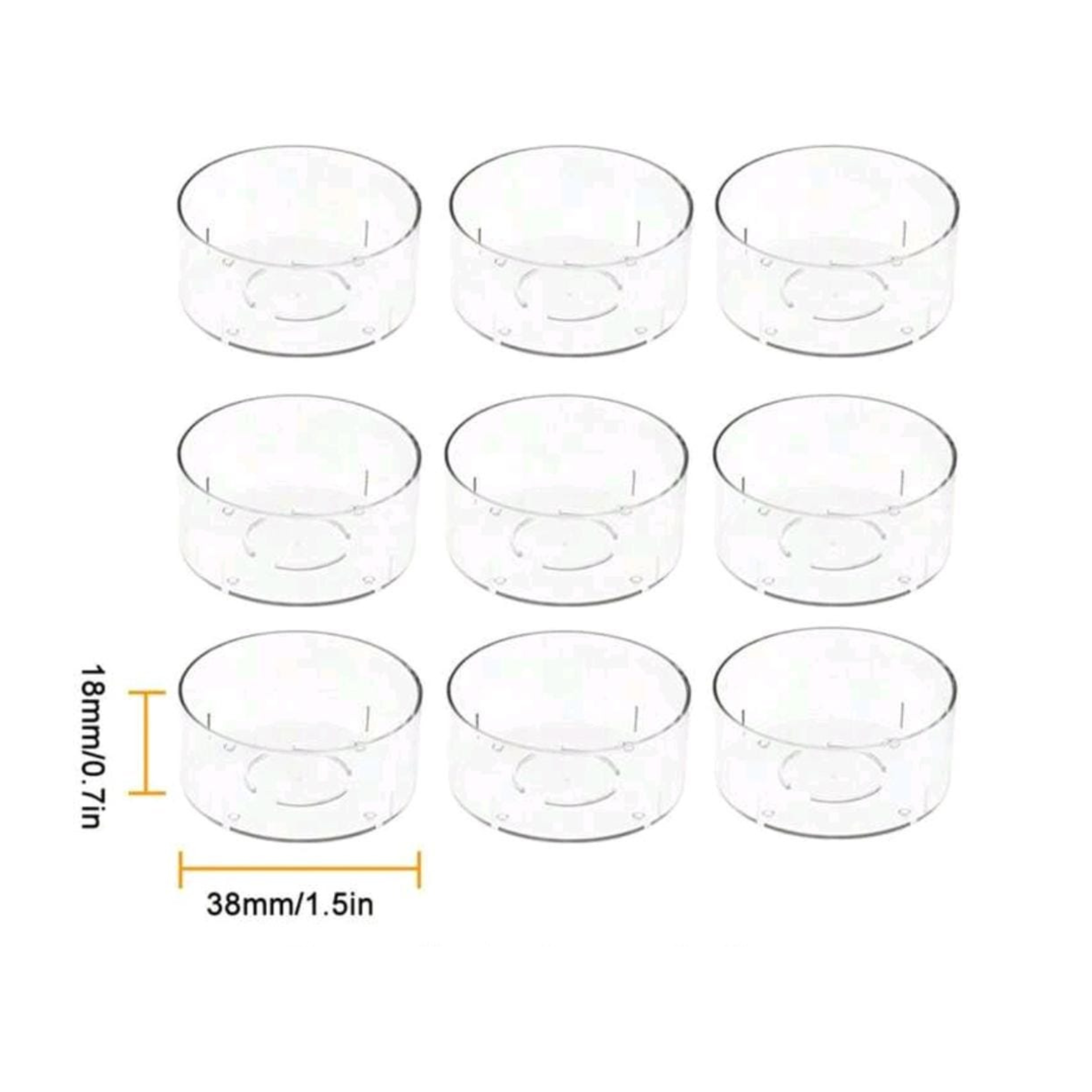 Contenedor acrilico circular (5 pz)