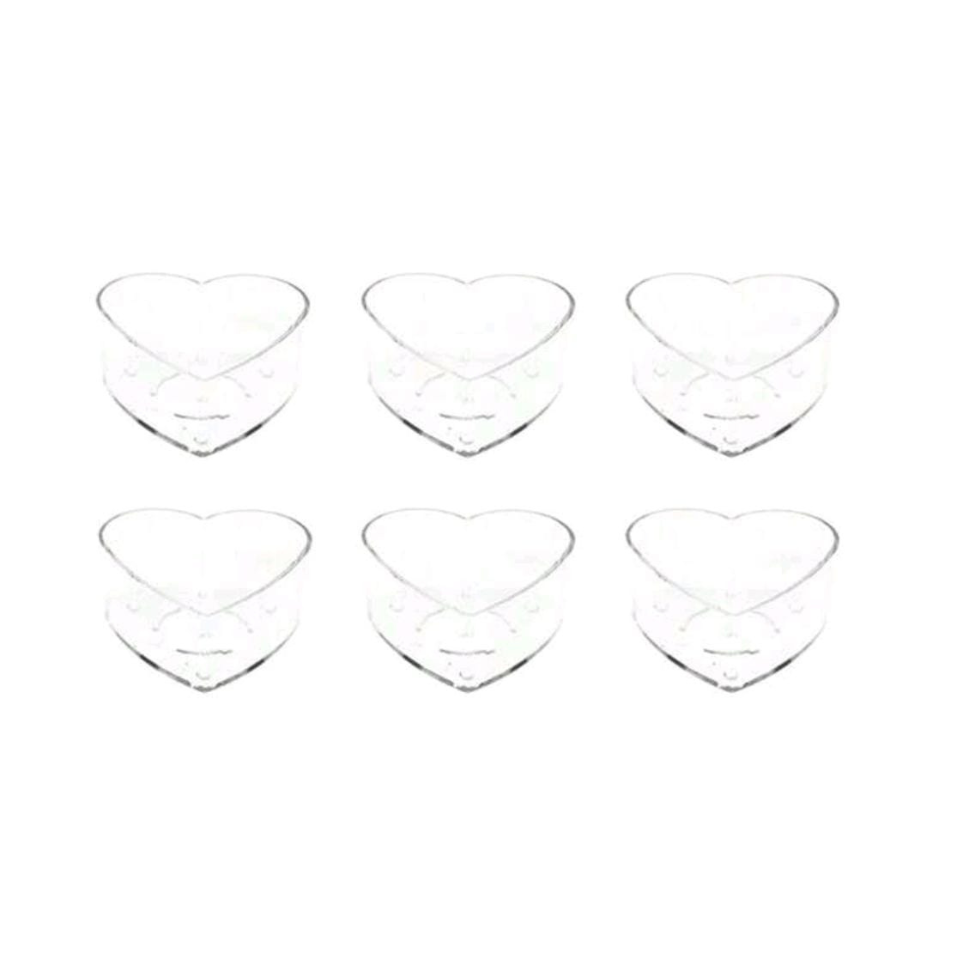 Contenedor acrilico corazon (5 pz)