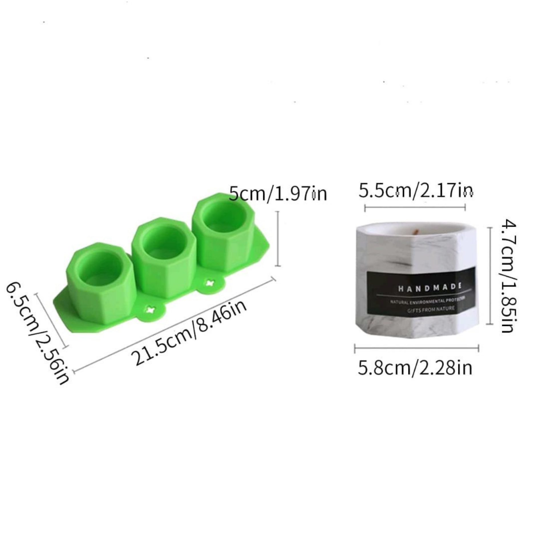 Maceta Octagonal 3 cav
