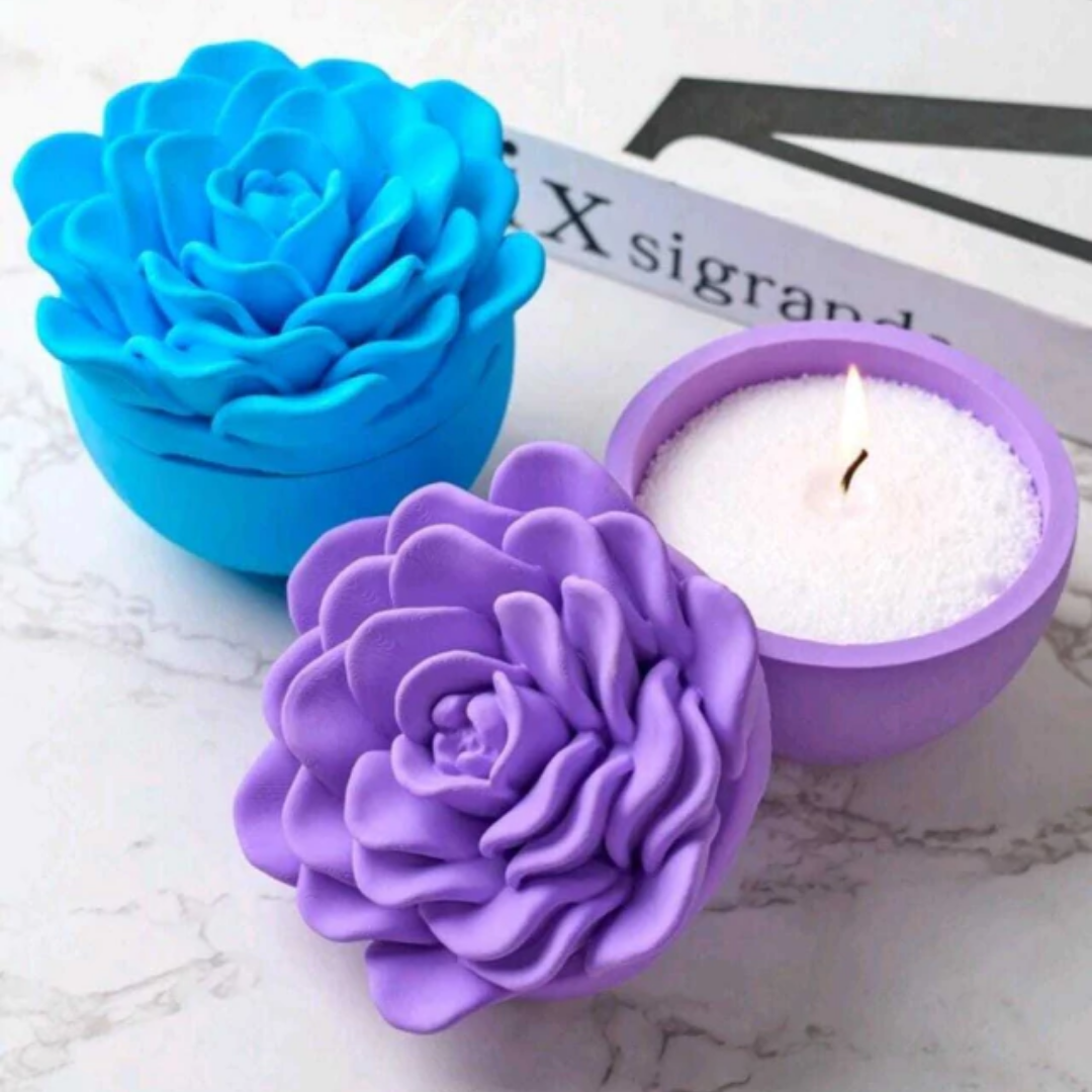 Contenedor forma de rosa